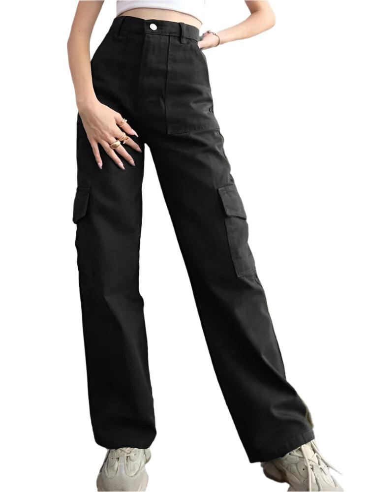 Y2K Vintage Cargo Pants – Harajuku Techwear Wide-Leg Joggers for Women - JVMCL