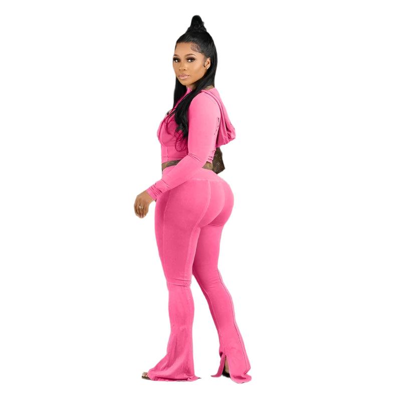 Fashion Autumn and Winter!Women's Sporty Fitness Tracksuit 2-Piece Set - JVMCL