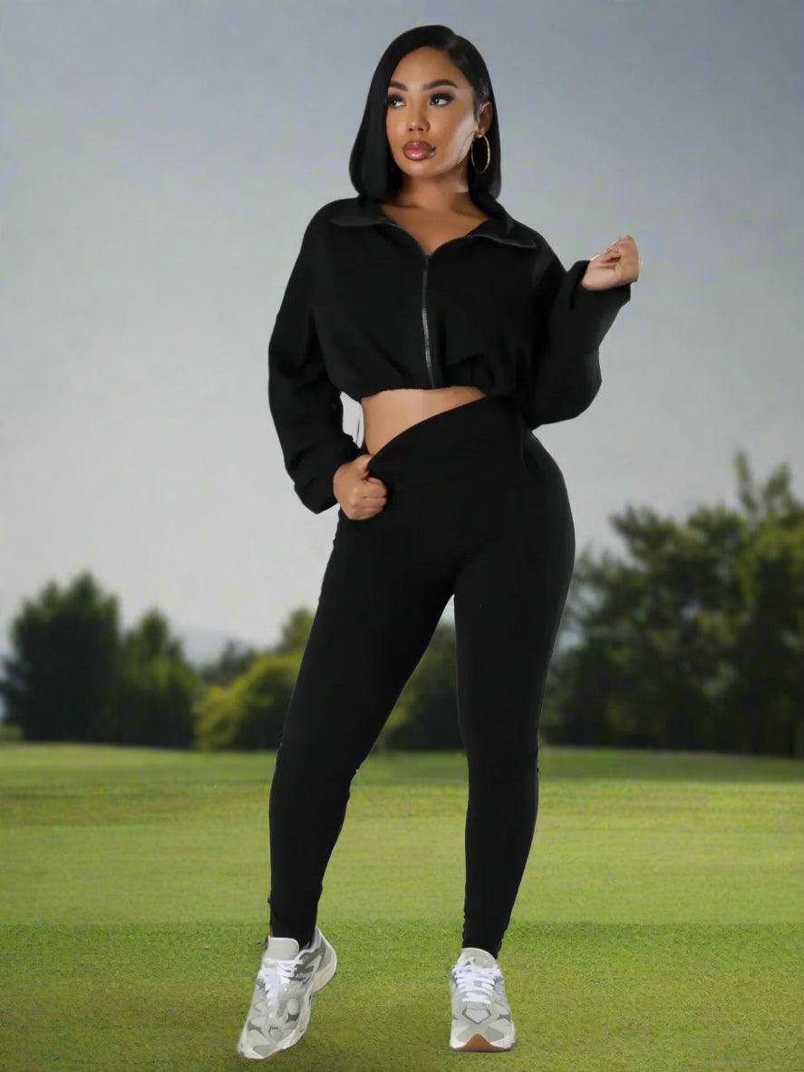 Women’s High Street Activewear – Full Sleeve Sweatshirt + Pencil Pants Two-Piece Set - JVMCL