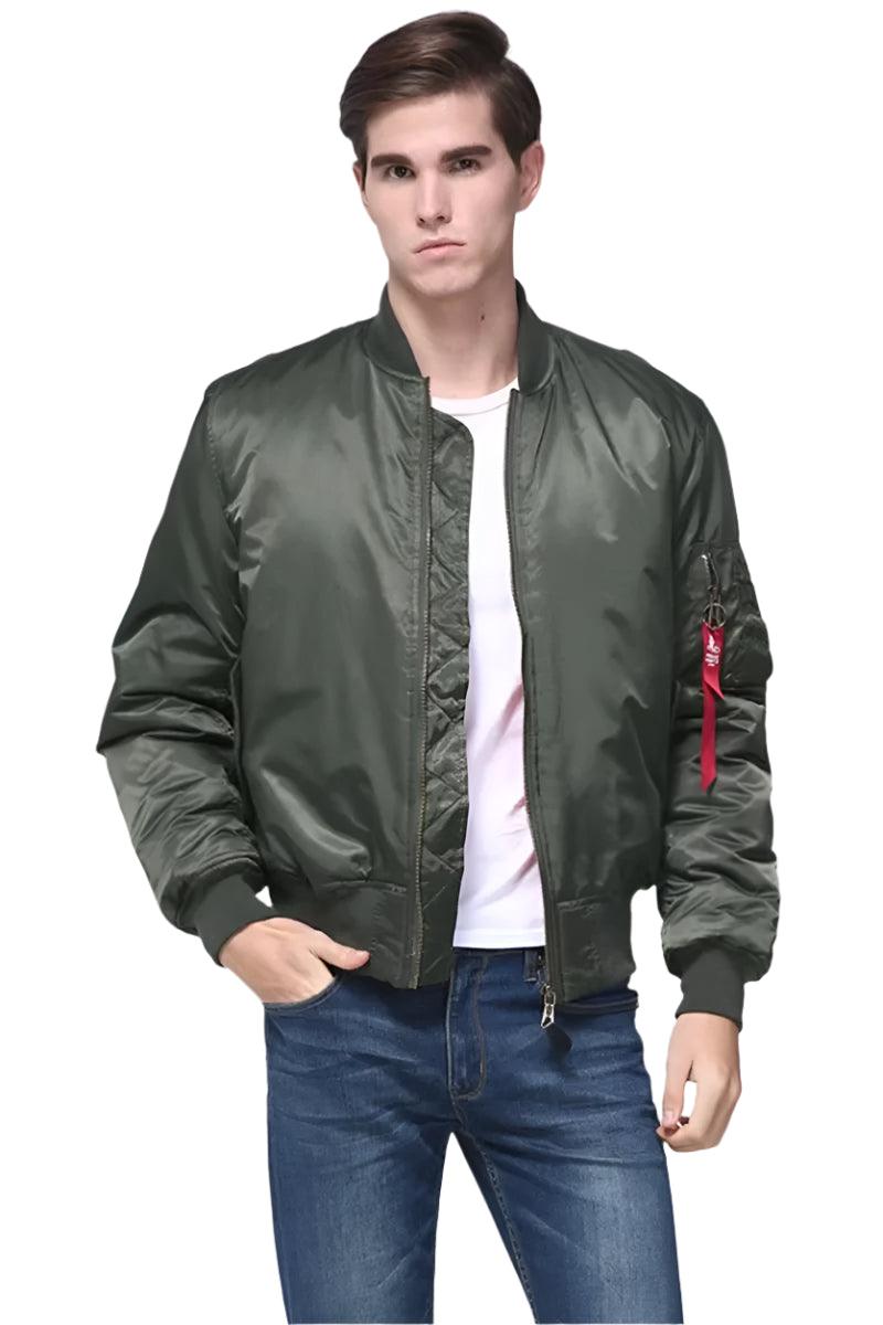 Bomber Aviator Style Thick Nylon American Military Uniform Winter Jacket - JVMCL