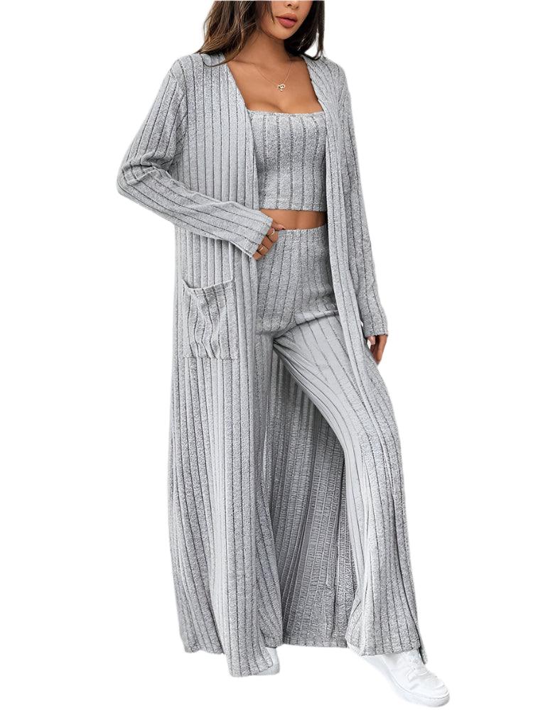 Autumn & Winter 3-Piece Knitted Lounge Set – Cozy & Stylish Fashion Suit ✨ - JVMCL