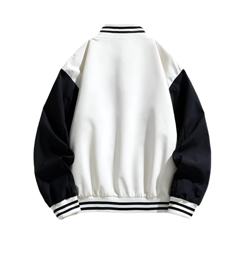 Pink Women Bomber Jackets Fall Winter Fashion Baseball Uniform Oversized Coats - JVMCL