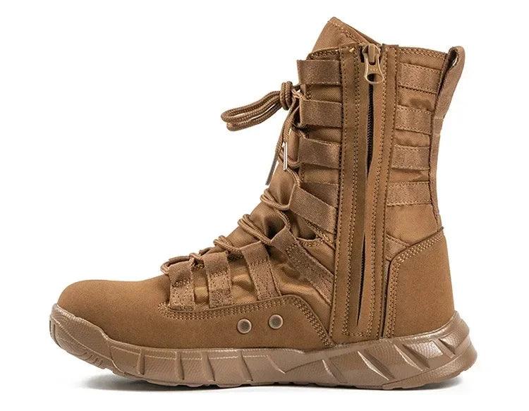 Lightweight Combat Boot – Green Desert Brown Tactical Hiking Boots for Men - JVMCL