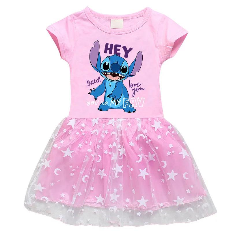 Comfortable Fit Baby Girl Stitch Dress - Kids Party Cosplay Costume - JVMCL