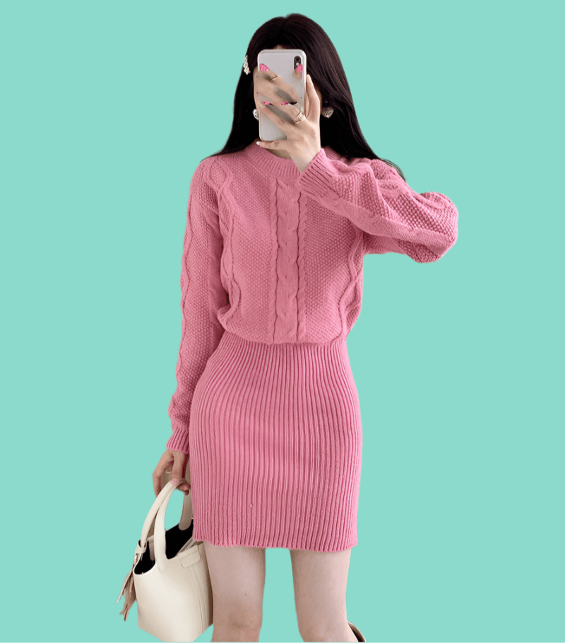 Knitted Bodycon Ribbed Dress – Warm Pullover Casual Vestidos for Autumn & Winter - JVMCL