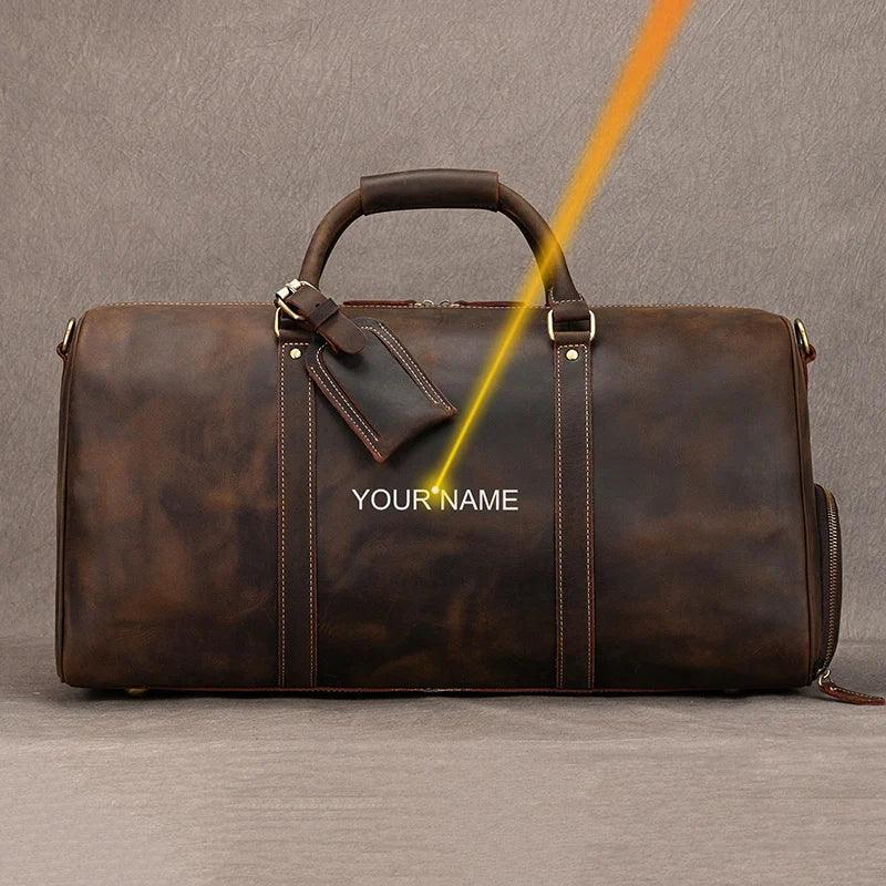 Premium Vintage Elegance & Ultimate Functional Cowskin Leather Travel Bag - JVMCL