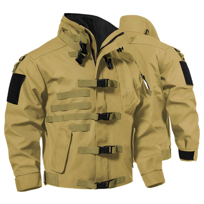 Men's Tactical Cargo Jackets Casual Multi-pocket Wear-resistant Motorcycle Coats - JVMCL