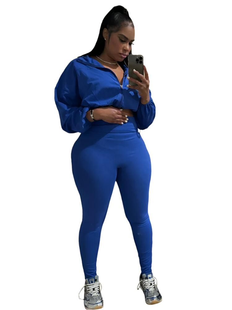 Fashion Women's Jogging Pants Set - Long Sleeve & Leggings Matching Suit - JVMCL