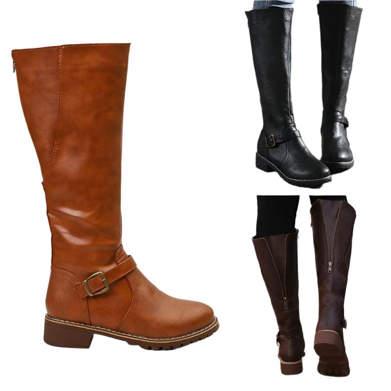 Women’s Fashion Comfortable Waterproof Long Boots – Plus Size Thigh High Boots - JVMCL