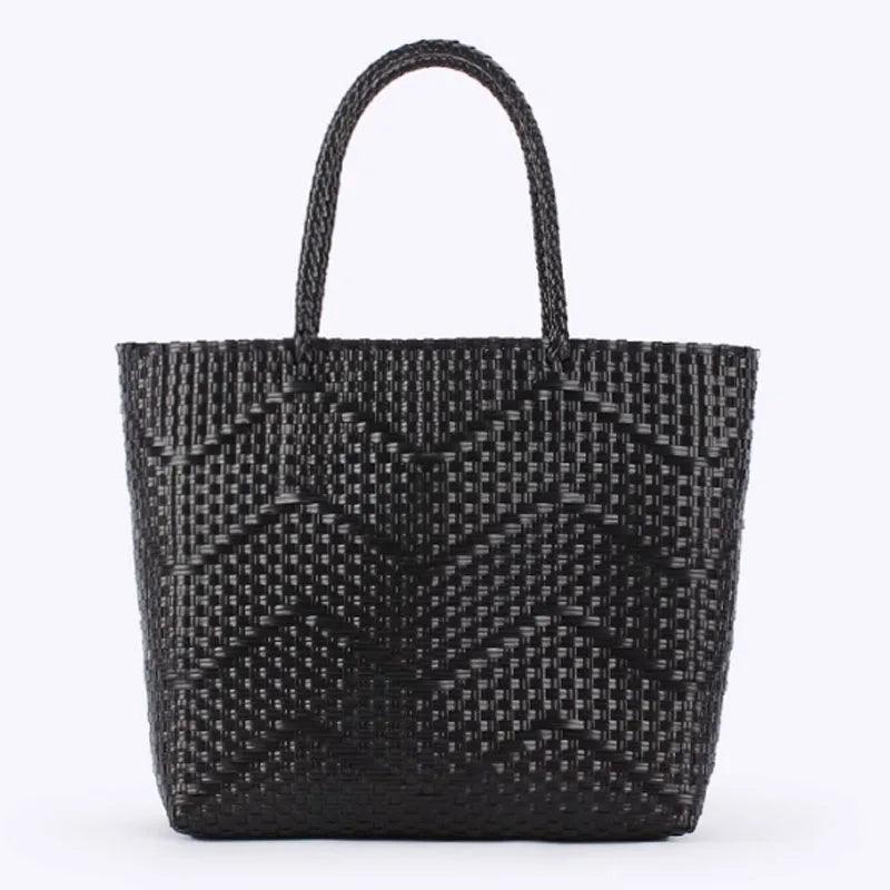 Handwoven PVC Beach Tote Bag – Versatile Shoulder Bag for Women’s Vacations - JVMCL