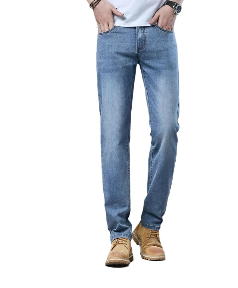 Men's Thin Casual Stretch Fashion Business Casual Straight Classic Denim Pants - JVMCL