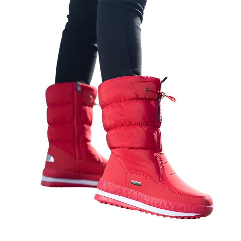 Platform Spring Winter Thick Waterproof Non-slip Fashion Fur Women Snow Boots - JVMCL