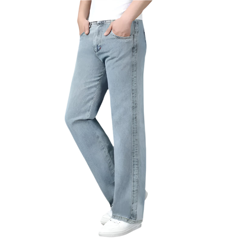 Casual Fashion Men’s Vintage Wide-Leg Jeans for Effortless Style