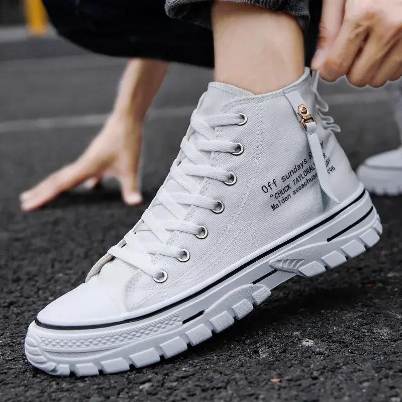 Fashion Breathable & Lightweight High-Top Canvas Casual Comfort Sneaker Shoes - JVMCL