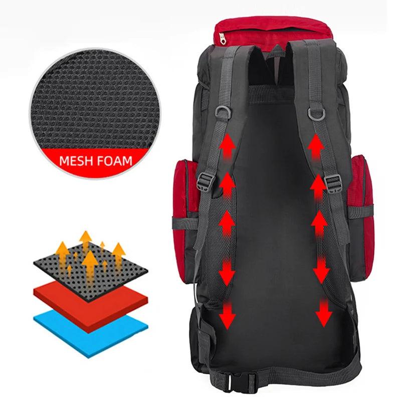 80L Waterproof Camping & Hiking Backpack – Large Travel & Tactical Outdoor Rucksack 🏕️ - JVMCL