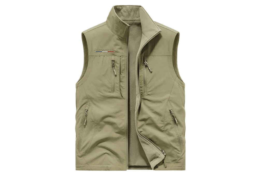 Men's Multi-Pocket Vest - Casual Outdoor Windproof Waterproof Sleeveless Jacket - JVMCL