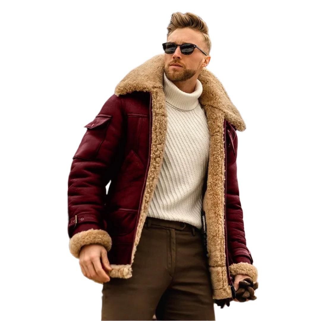 Cold Resistant Fur Integrated Men's Parkas Coat Thickened Faux Fur Cotton Jacket - JVMCL