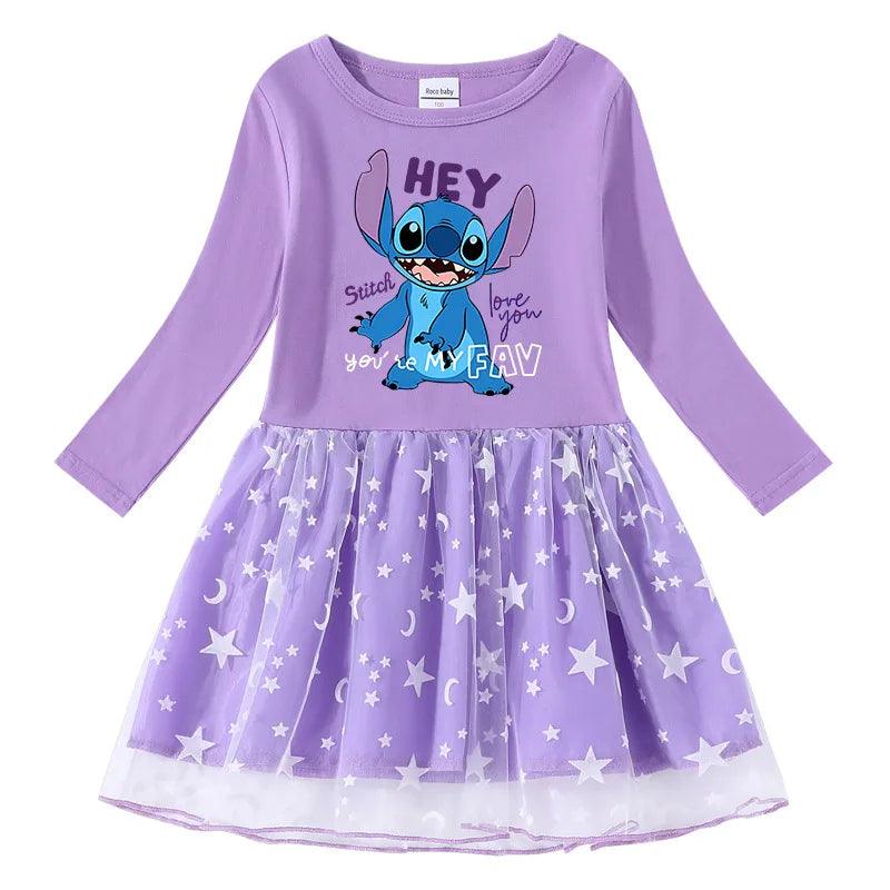 Comfortable Fit Baby Girl Stitch Dress - Kids Party Cosplay Costume - JVMCL