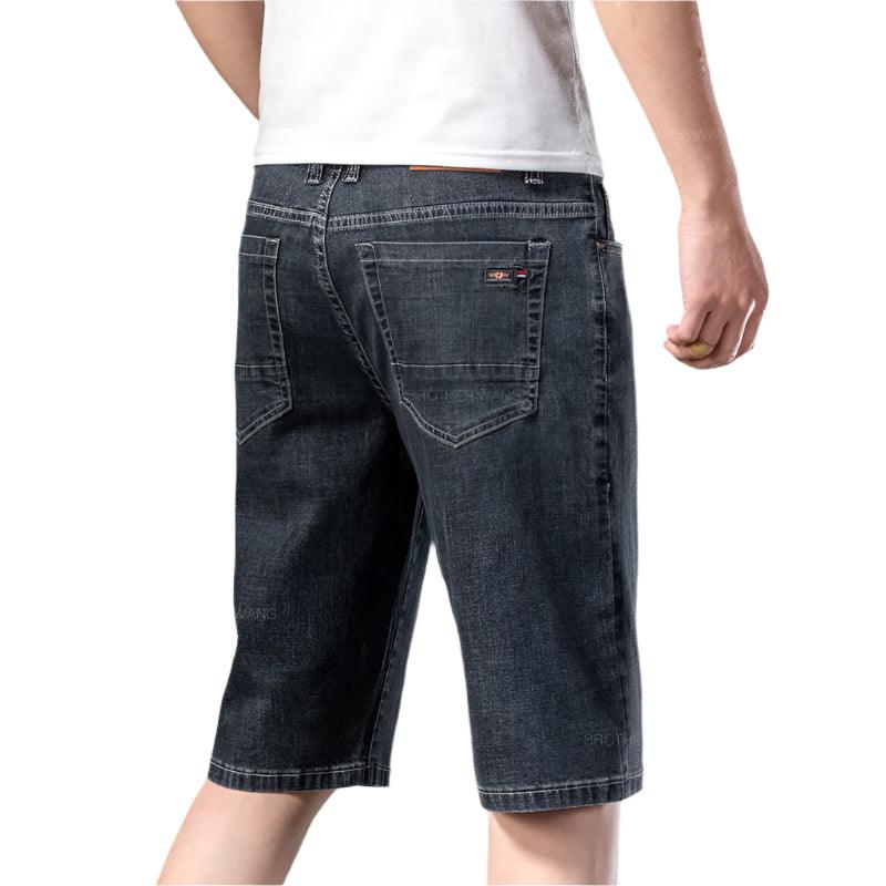 Comfortable and Stylistic Elastic Ultra-thin Straight Denim Shorts - JVMCL