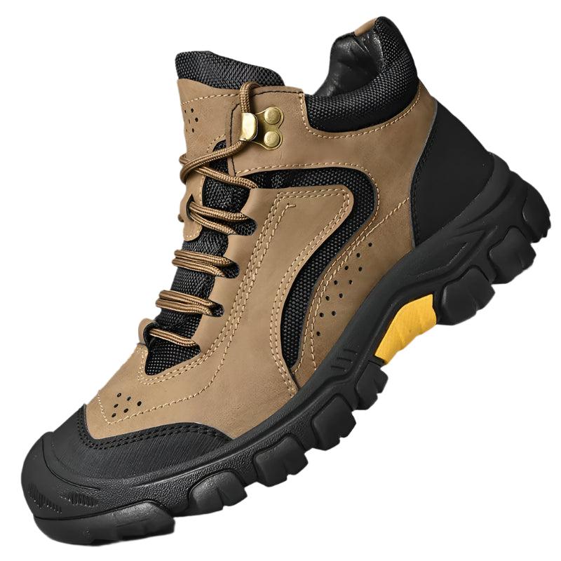 Men's Anti-Slip Outdoor Genuine Leather Hiking Walk Mountaineering Snow Boots - JVMCL