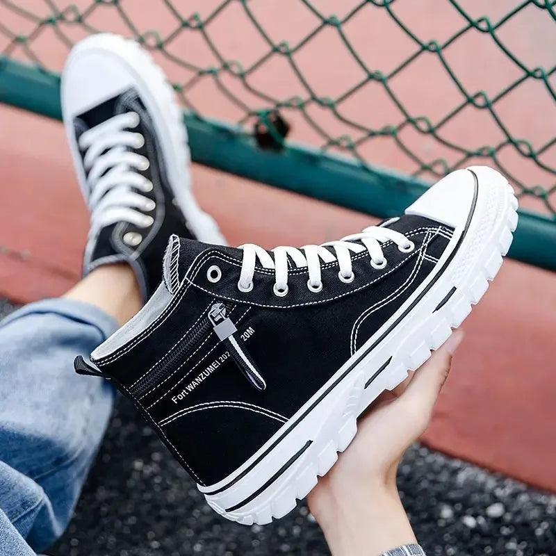 Fashion Breathable & Lightweight High-Top Canvas Casual Comfort Sneaker Shoes - JVMCL