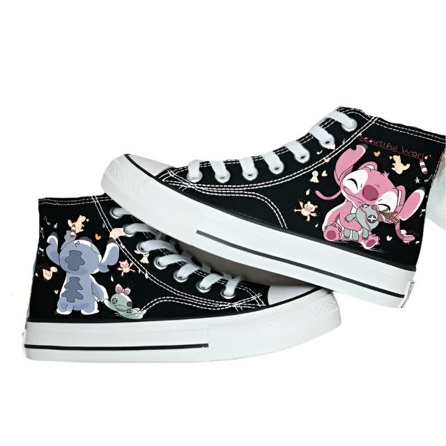 Men & Women Graffiti Fashion High-Top & Low-Top Canvas Sneaker Shoes - JVMCL