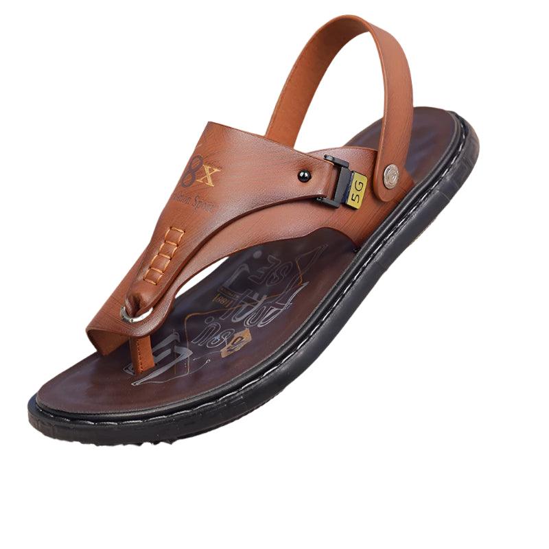 Men's Summer Water Trekking Beach Sandals-Anti-Slip Soft Sole Leather Flip Flops - JVMCL