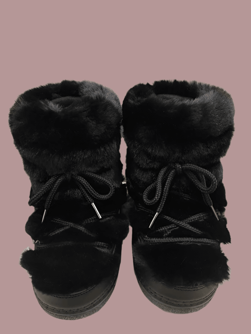 Luxury Winter Rabbit Fur Long Boots – Warm Fluffy Platform Ski Boots - JVMCL