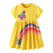 Adorable Butterfly Embroidery Princess Dress – Party & Birthday Frock for Girls - JVMCL