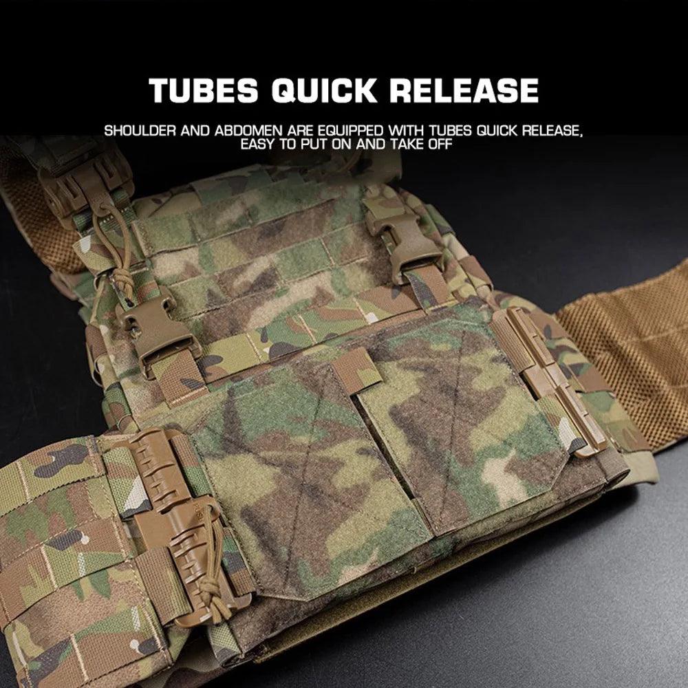 Quick Release MOLLE Plate Carrier for Airsoft, Hunting & Tactical Vest - JVMCL