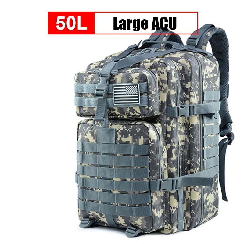 Tactical Waterproof Outdoor Backpack –Multifunctional Hiking, Camping, Travel Bag - JVMCL