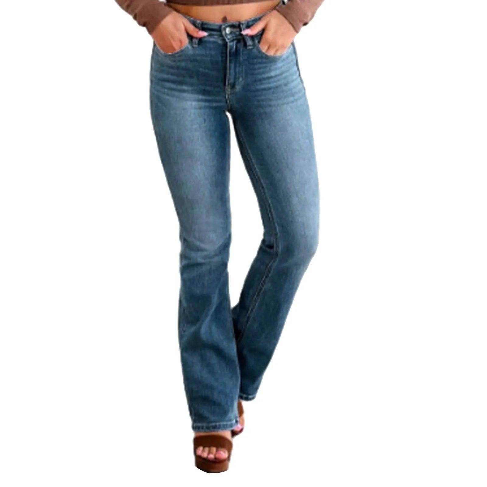 Women's High-Stretch Bootcut Flare Jeans – Classic, Chic & Ultra-Thin - JVMCL