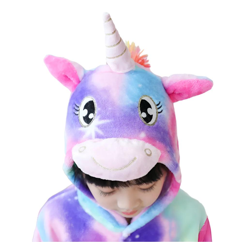 Unicorn Kids Hooded Bathrobe – Soft Flannel Animal Pajamas for Boys & Girls - JVMCL