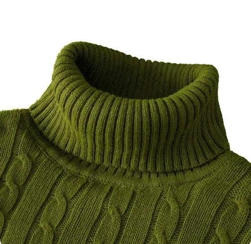 Men's High Neck Turtleneck Sweater – Stylish & Warm Winter Pullover - JVMCL