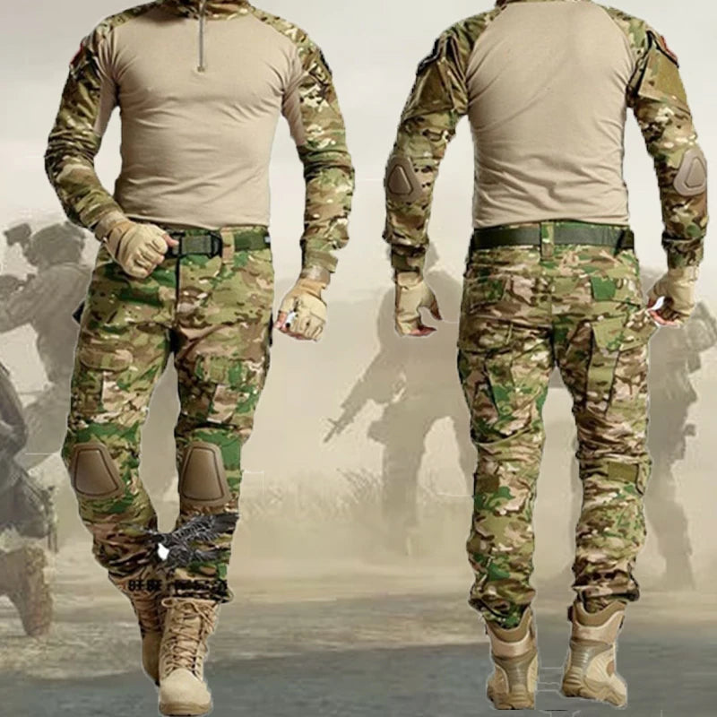 Tactical Outdoor Airsoft   Uniform Shirt & Pants Suit Set