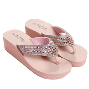 Women's Female Crystal Thongs Rhinestone Flip Flops Summer Slippers Sandals