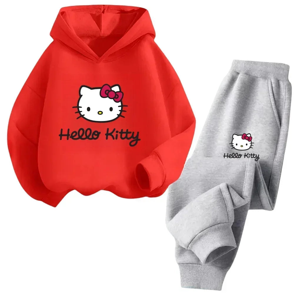 Girls' Hoodie & Pants Set – Cute Anime Tracksuit for Kids & Teens - JVMCL