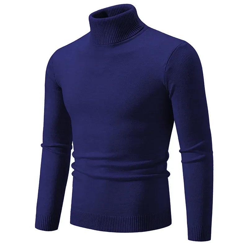 Warm & Comfortable Trendy High Street Turtleneck Knitted Sweater for Men - JVMCL