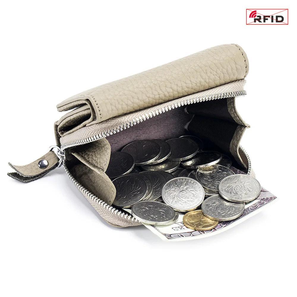 Genuine Leather 3-Fold RFID Wallet – Compact, Stylish, and Secure