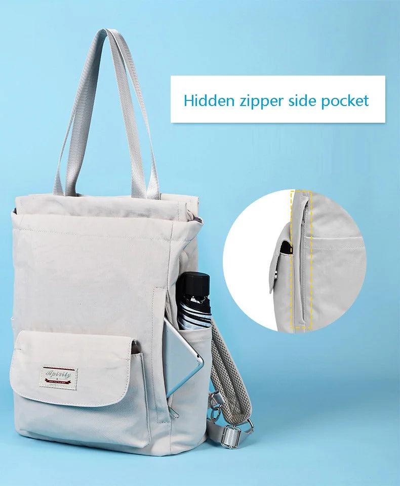 Waterproof Stylish Laptop Backpack for Women - Korean Fashion Oxford Canvas with USB Port - JVMCL