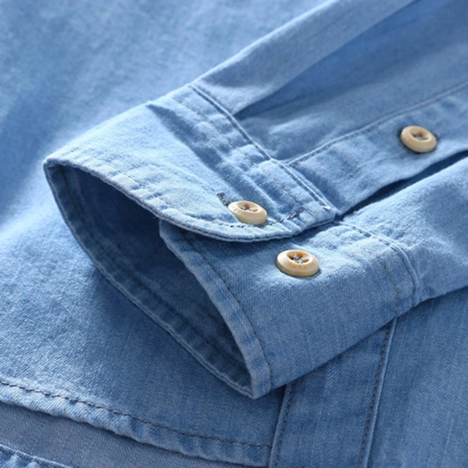 Comfortable, Versatile, and Stylish Denim Shirt: Perfect for Shopping Camping - JVMCL