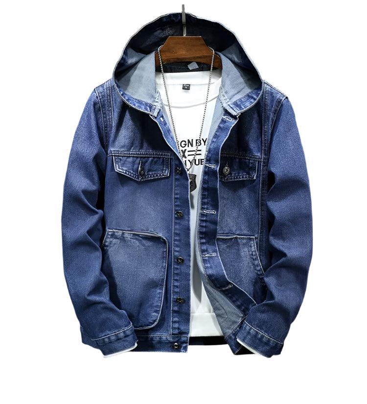 Men's Casual Denim Hooded Jacket – A Versatile Streetwear Classic - JVMCL