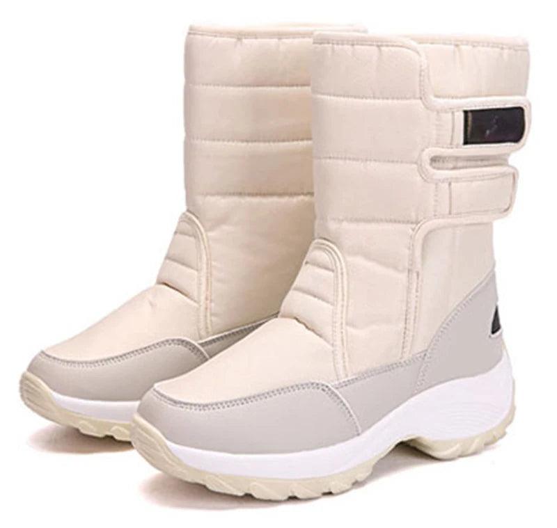 Winter Snow Boots – Women's Warm Outdoor Waterproof Cotton Plush Lining Boots - JVMCL