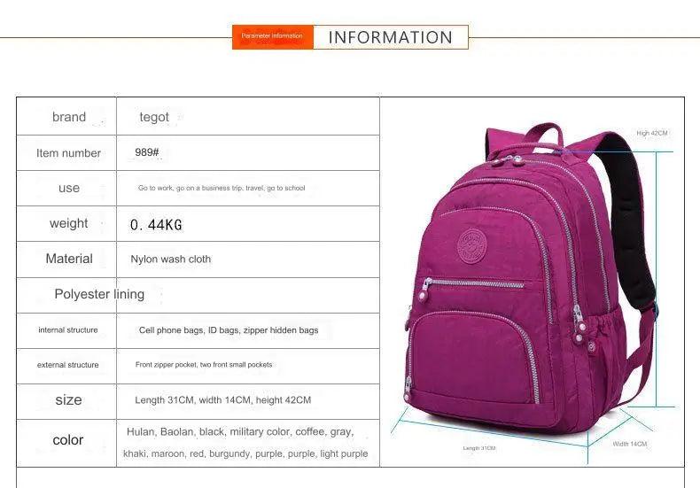 Waterproof Unisex Travel Laptop Backpack Bag for Teenage Girls and Boys - JVMCL