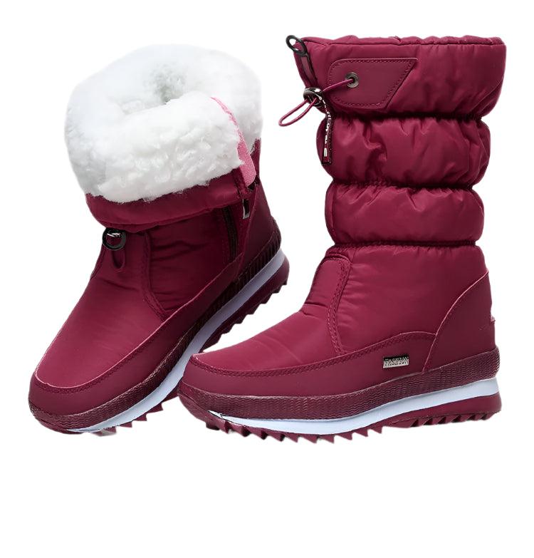 Fashion Platform Winter Thick Plush Waterproof Non-slip Boots Women Winter Shoes - JVMCL