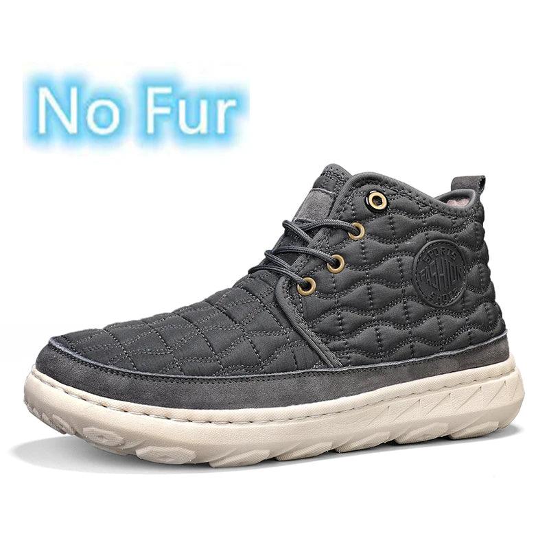 Comfortable Stylish Winter Warm Men’s Boots – Waterproof Non-Slip Plush Sneakers - JVMCL