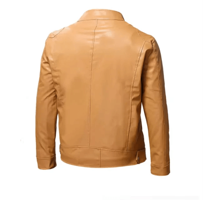 Stay Warm in Style: Plush Men's Leather Jacket Coat– Perfect for Autumn & Winter - JVMCL