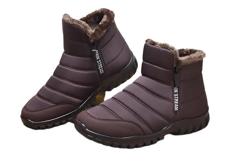 Plush Plus Size Winter Men Ankle Snow Boots Waterproof Non Slip Shoes - JVMCL