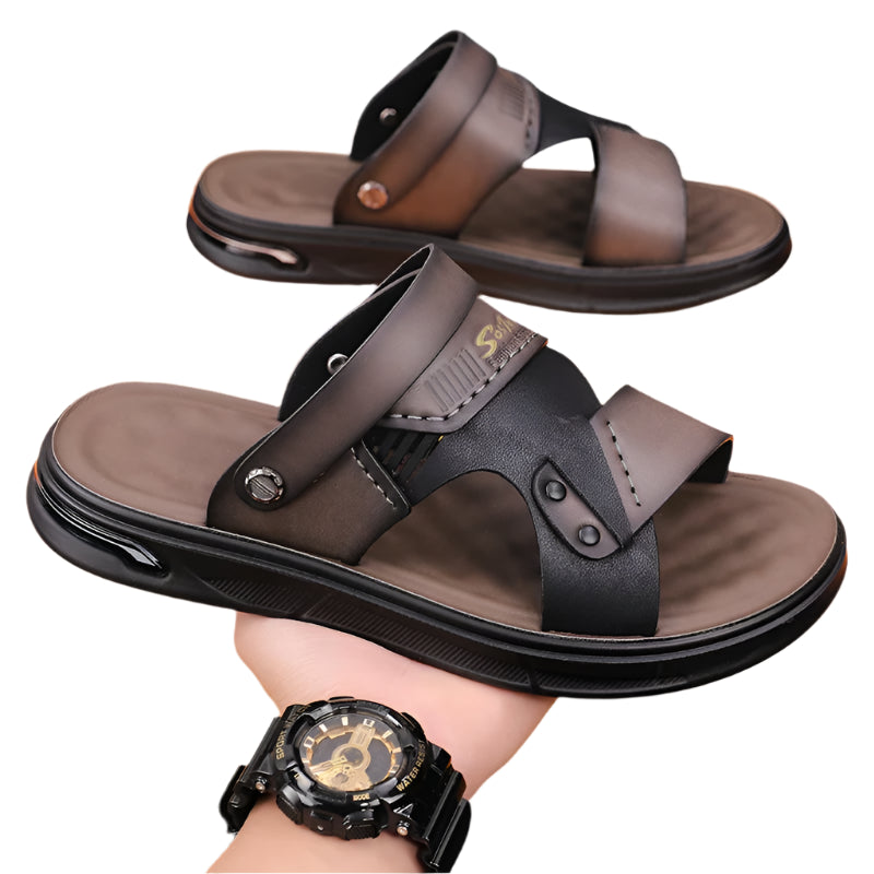 Men's Summer Sandals – Thick-Soled Non-Slip Beach Shoes for Casual Comfort - JVMCL