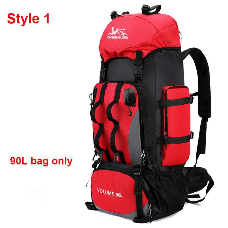 90L Waterproof Hiking & Trekking Backpack – Large Capacity Outdoor Travel Bag - JVMCL